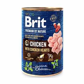 Pachet Brit Premium By Nature Chicken With Hearts 6x400 g