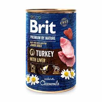Pachet Brit Premium By Nature Turkey With Liver 6x400 g