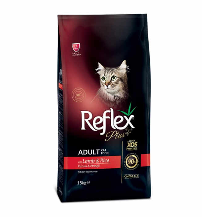 Hrana uscata pentru pisici Reflex Plus Adult Cat Miel si Orez 15 kg