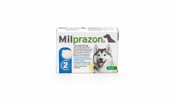 Milprazon Dog 12.5 125 mg ( 5 kg), 2 tablete