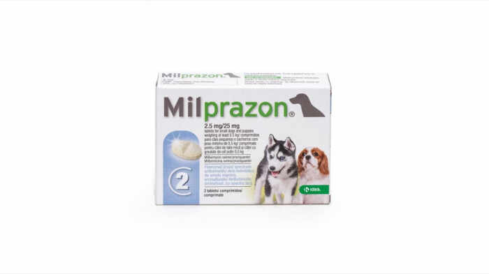 Milprazon Dog 2.5 25 mg ( 5 kg), 2 tablete
