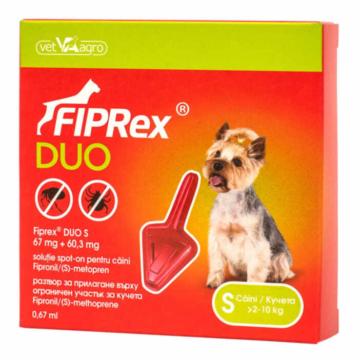 Fiprex Duo S Dog 2-10 kg x 1 pipeta antiparazitare