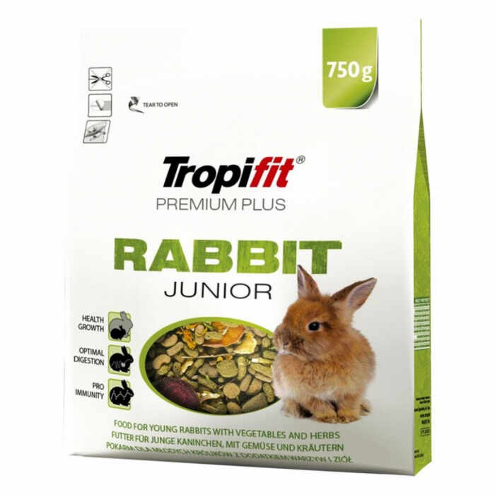 Hrana pentru iepure junior Tropifit Premium Plus Rabbit Junior, 750g