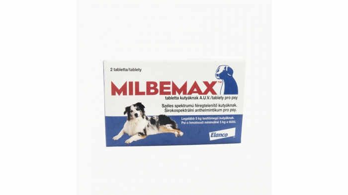 Milbemax Dog 12.5 125 mg (5 - 25 kg), 50 tablete