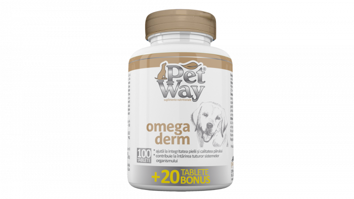 PetWay Omega Derm, 100 tablete + 20 BONUS