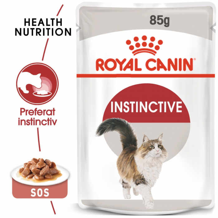 Royal Canin Instinctive Adult, plic hrana umeda pentru pisici, (in sos), 12x85g