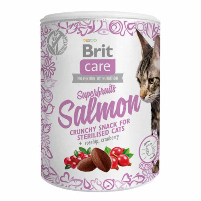 Brit Care Cat Snack Superfruits Salmon, 100 g