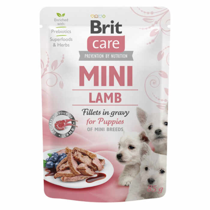 Brit Care Dog Mini Puppy Lamb Fillets in Gravy 85 g