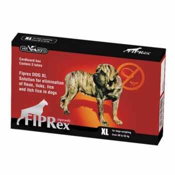FIPREX, deparazitare externă câini, pipetă repelentă, XL(40 - 60kg), 3buc