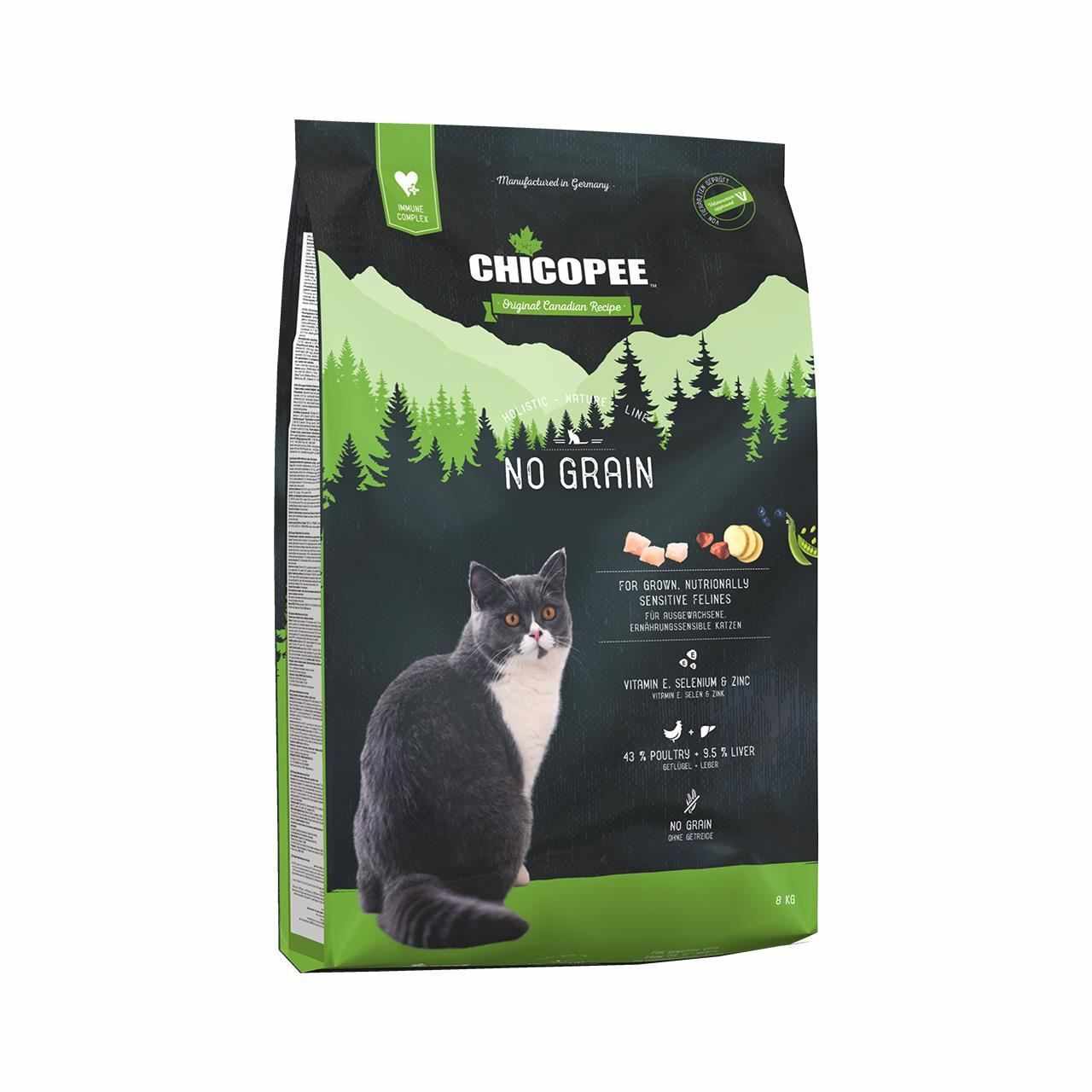 Hrana Uscata Pisici Super-premium Chicopee Cat No Grain, 8 kg