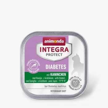 INTEGRA PROTECT Diabetes, Iepure, dietă veterinară, tăviță hrană umedă fără cereale pisici, diabet, (în aspic), 100g