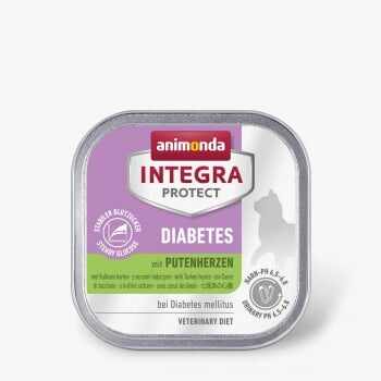 INTEGRA PROTECT Diabetes, Inimi de Curcan, dietă veterinară, tăviță hrană umedă fără cereale pisici, diabet, (în aspic), 100g