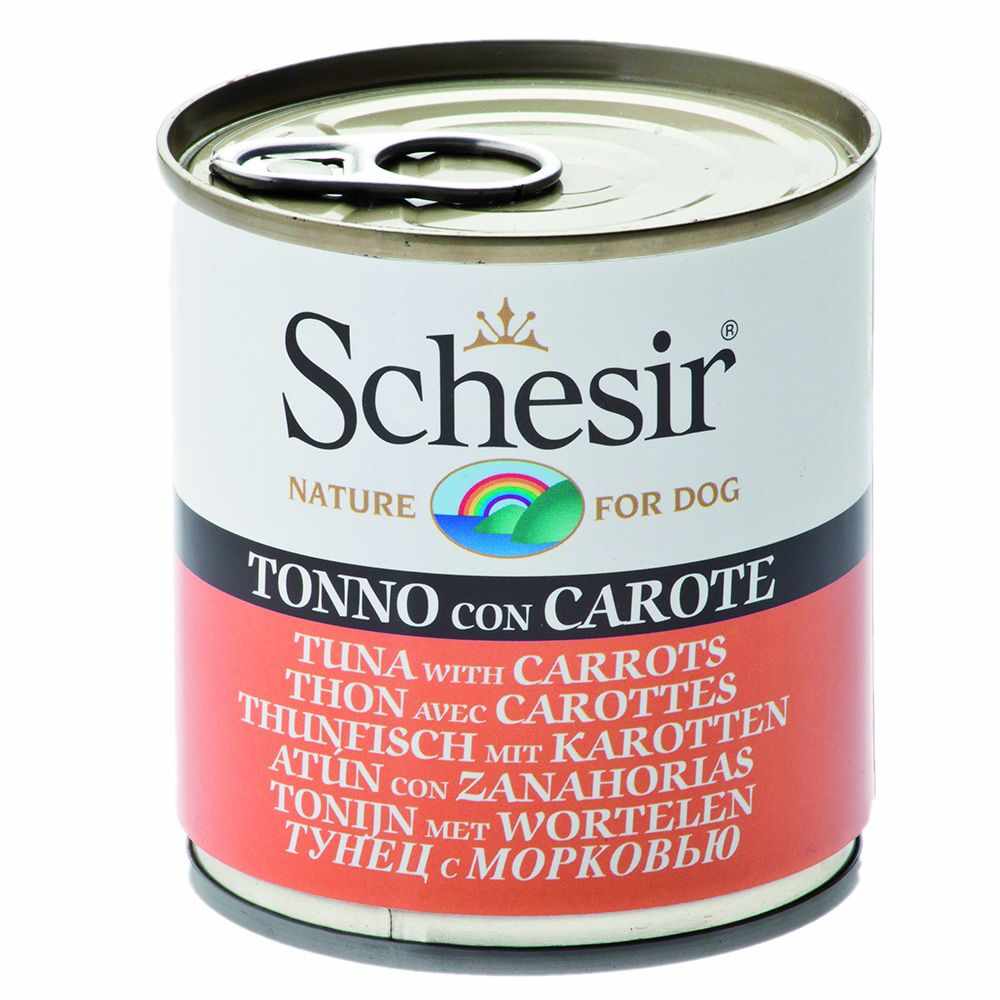 Schesir Dog Tuna with Carrots, conserva, 285 g