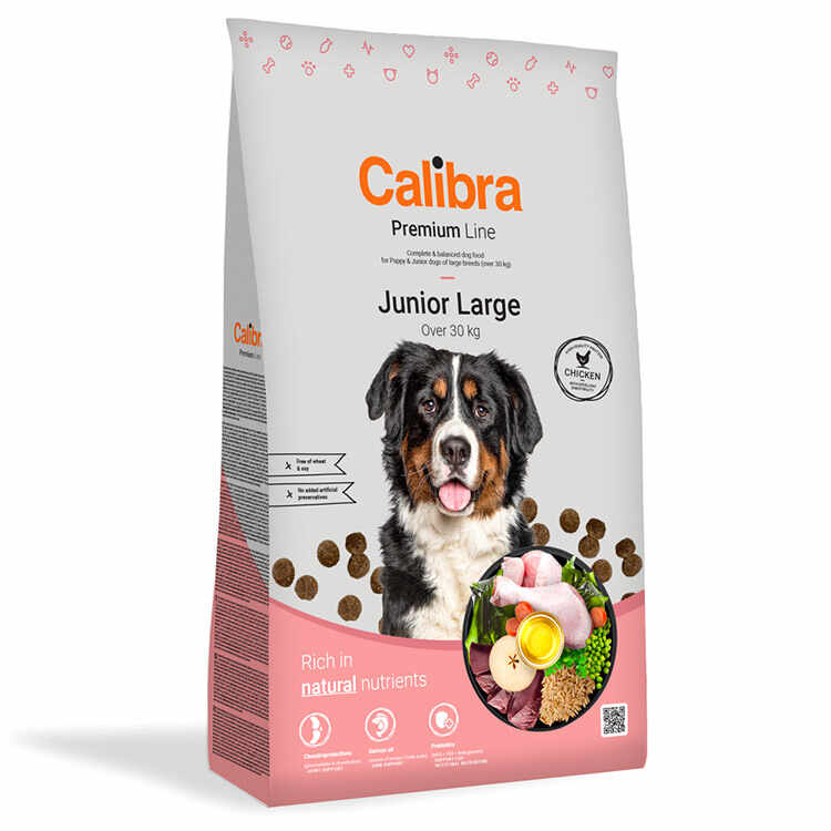 Hrana Uscata Caini CALIBRA Premium Junior Large 12kg