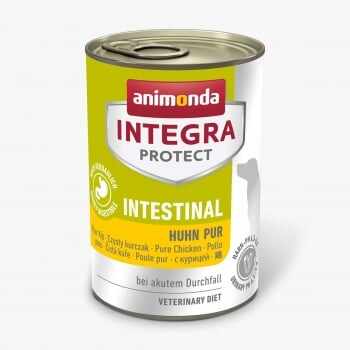 INTEGRA PROTECT Intestinal, XS-M, Pui, dietă veterinară, conservă hrană umedă câini, sistem digestiv, (în aspic), 400g