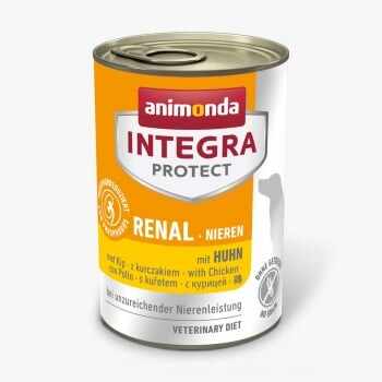INTEGRA PROTECT Renal, XS-M, Pui, dietă veterinară, conservă hrană umedă câini, sistem renal, (în aspic), 400g