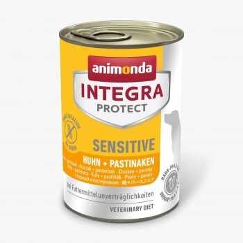 INTEGRA PROTECT Sensitive, XS-M, Pui, dietă veterinară, conservă hrană umedă fără cereale câini, alergii, sistem digestiv, (în aspic), 400g