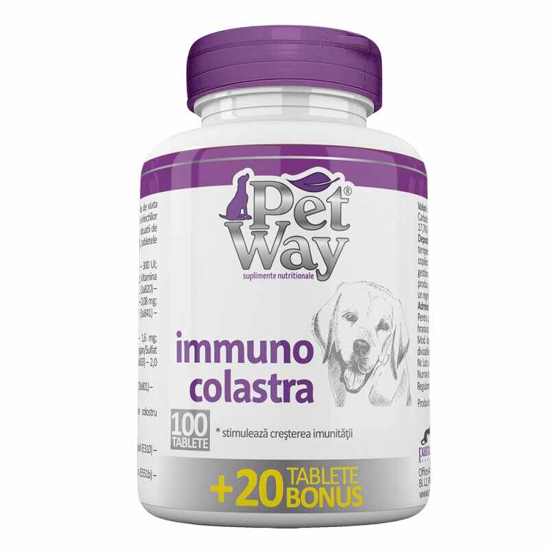 Supliment nutritiv PETWAY Immuno Colastra - Tablete 100+20 BONUS