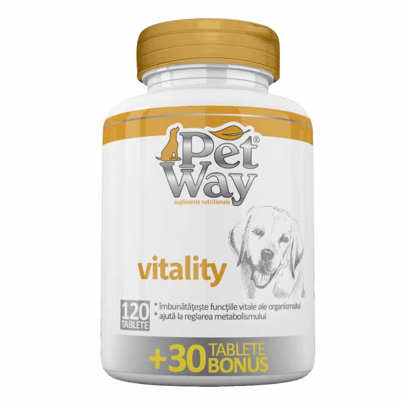 Supliment nutritiv PETWAY Vitality - Tablete 120+30 BONUS