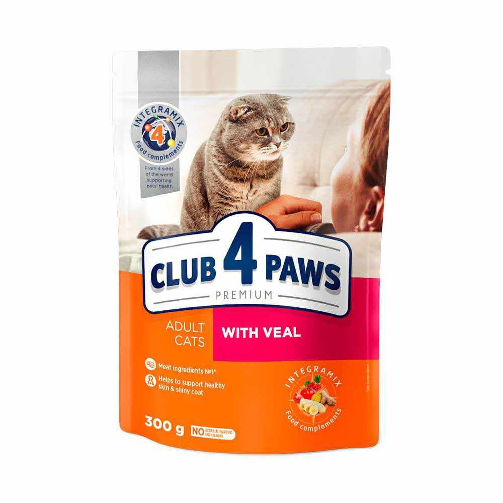 CLUB 4 PAWS Adult cu Vita 300g Hrana Uscata Pisica