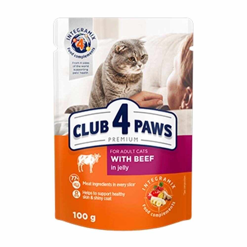 Club 4 Paws Premium Plic Pisica Adult - Vita (in aspic) 100g