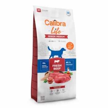 CALIBRA Life Senior Medium, M, Vită, hrană uscată monoproteică câini senior, 2.5kg