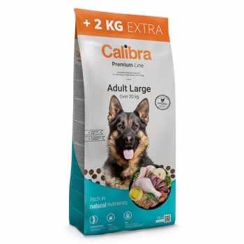 CALIBRA Premium Line Adult L, Pui, hrană uscată câini, 12+2kg