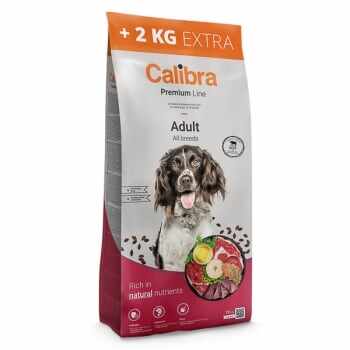 CALIBRA Premium Line Adult, XS-XL, Vită, hrană uscată câini, pachet economic, 14kg
