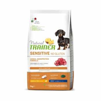 NATURAL TRAINER Sensitive No Gluten, XS-S, Miel, hrană uscată monoproteică câini, sistem digestiv, 7kg