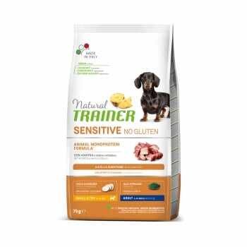 NATURAL TRAINER Sensitive No Gluten, XS-S, Rață, hrană uscată monoproteică câini, sistem digestiv, 7kg