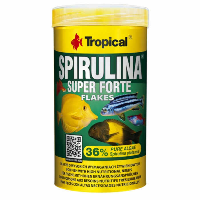 SPIRULINA FORTE Tropical Fish Flakes, 36% 250ml 50g