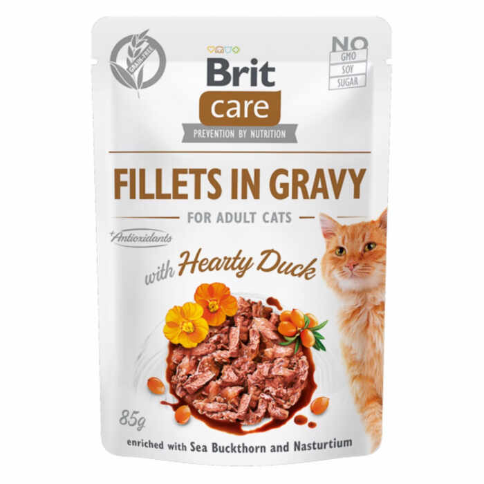 Brit Care Cat Fillets in Gravy With Hearty Duck 85 g