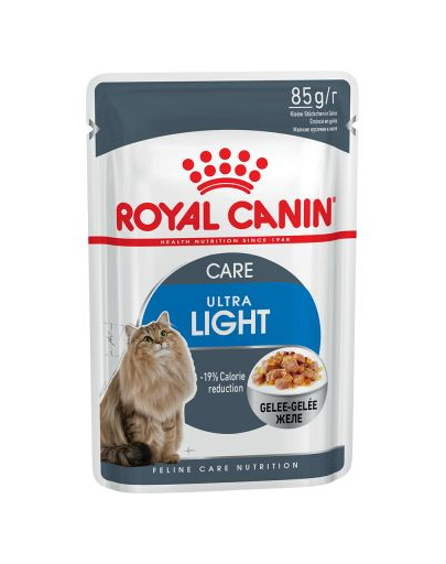Royal Canin Ultra Light In Jelly Care Adult hrana umeda in aspic pisica limitarea cresterii in greutate, 12 x 85 g 