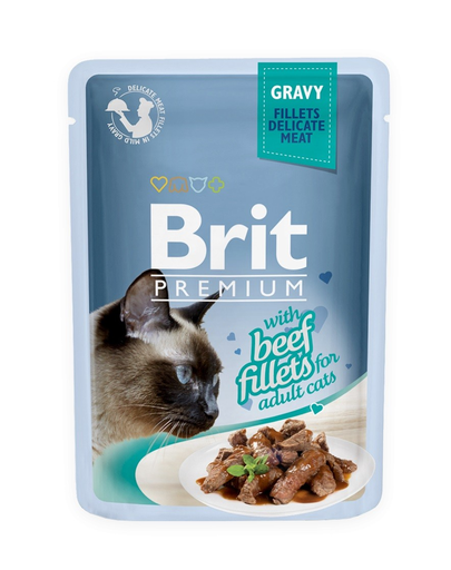 BRIT Premium Cat Fillets in Gravy vită 85 g