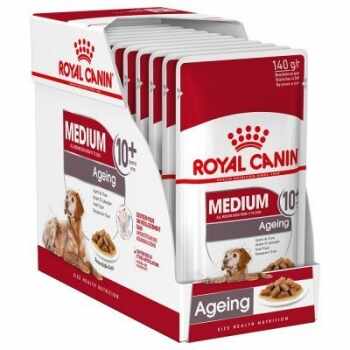 Pachet Royal Canin Medium Ageing 10+, 10x140 g