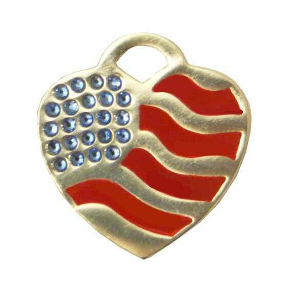 Medalion personalizat Inima SUA Swarovski, gravare inclusa